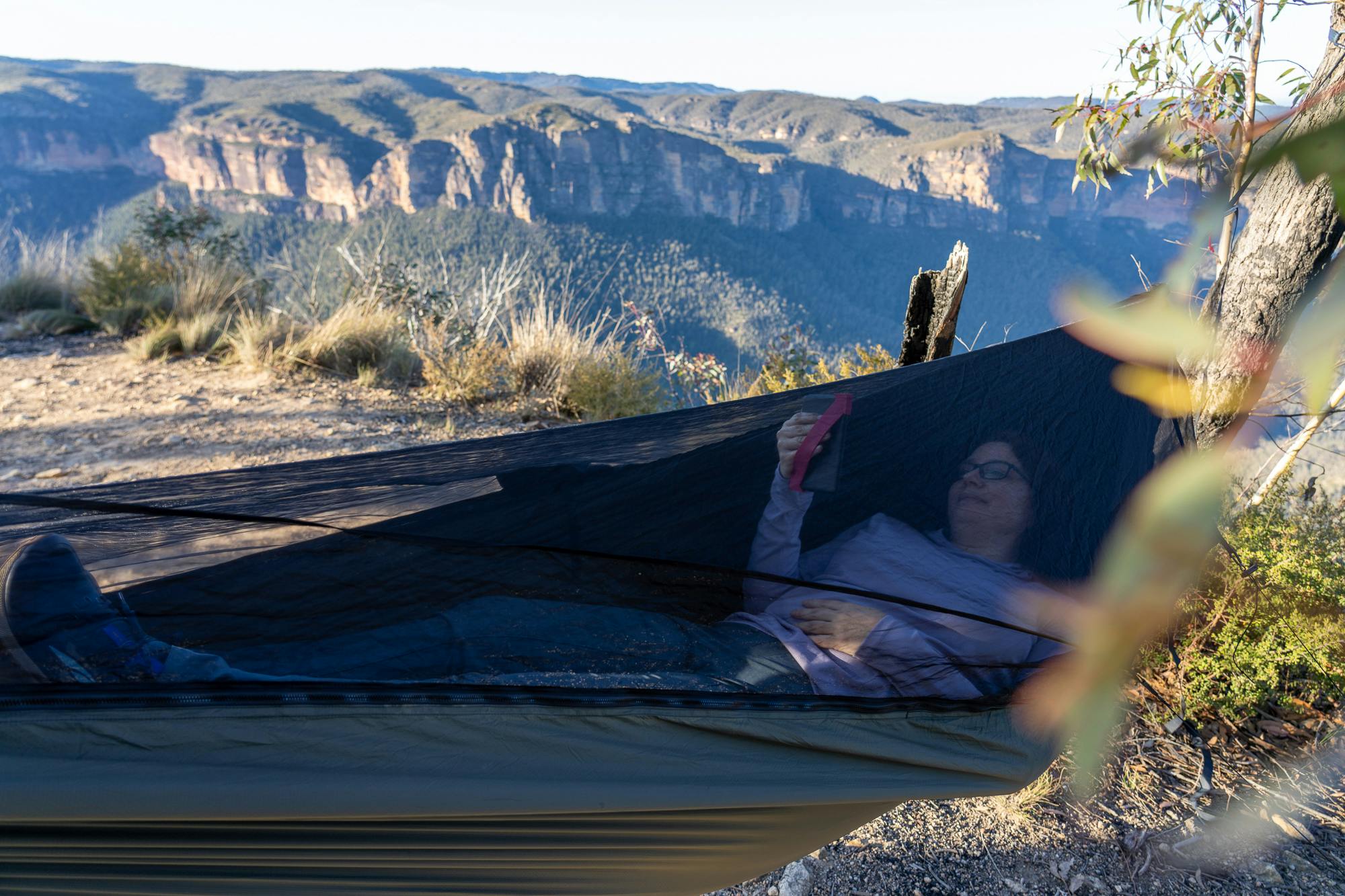 hammock tent with view