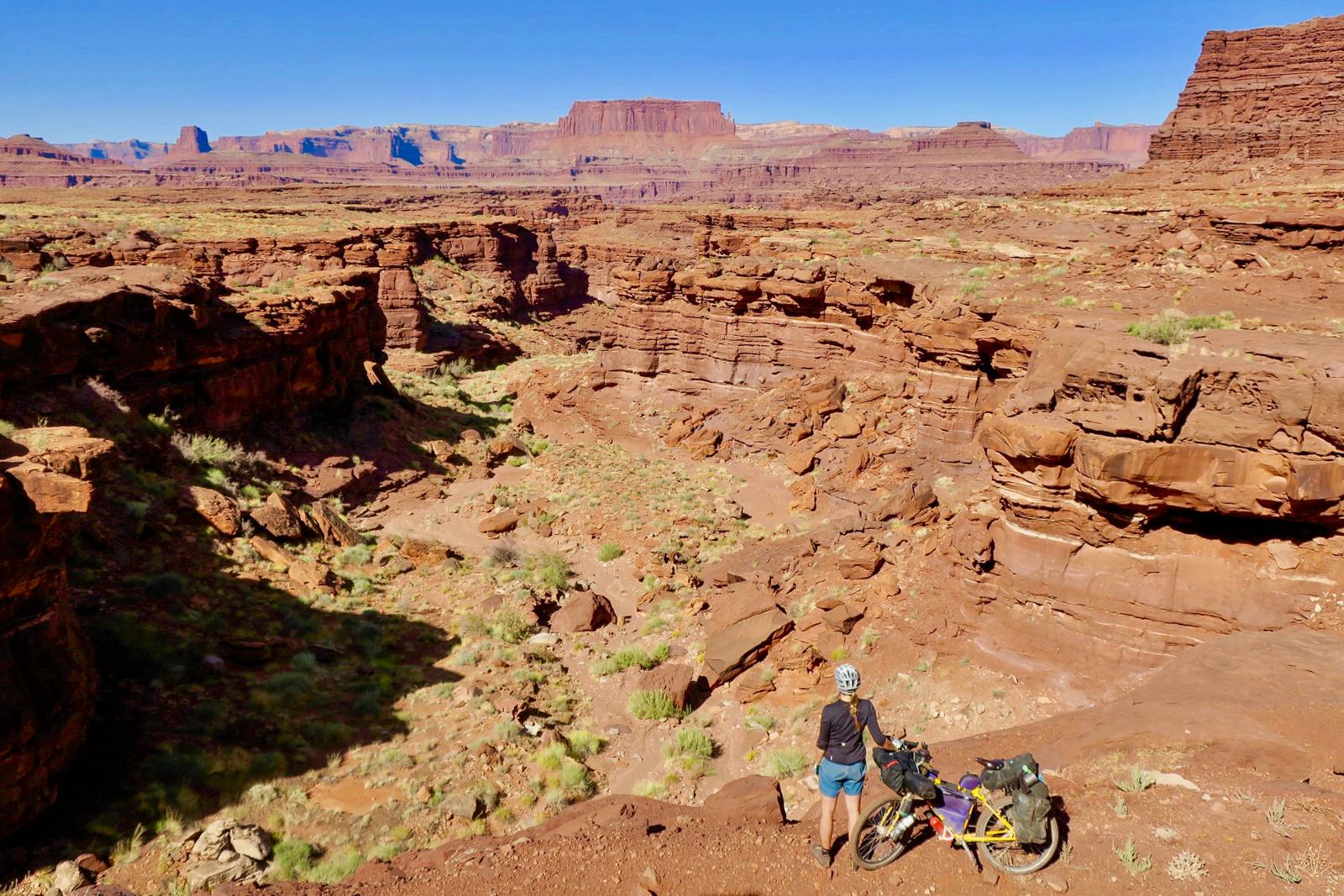 cyclist at canyon