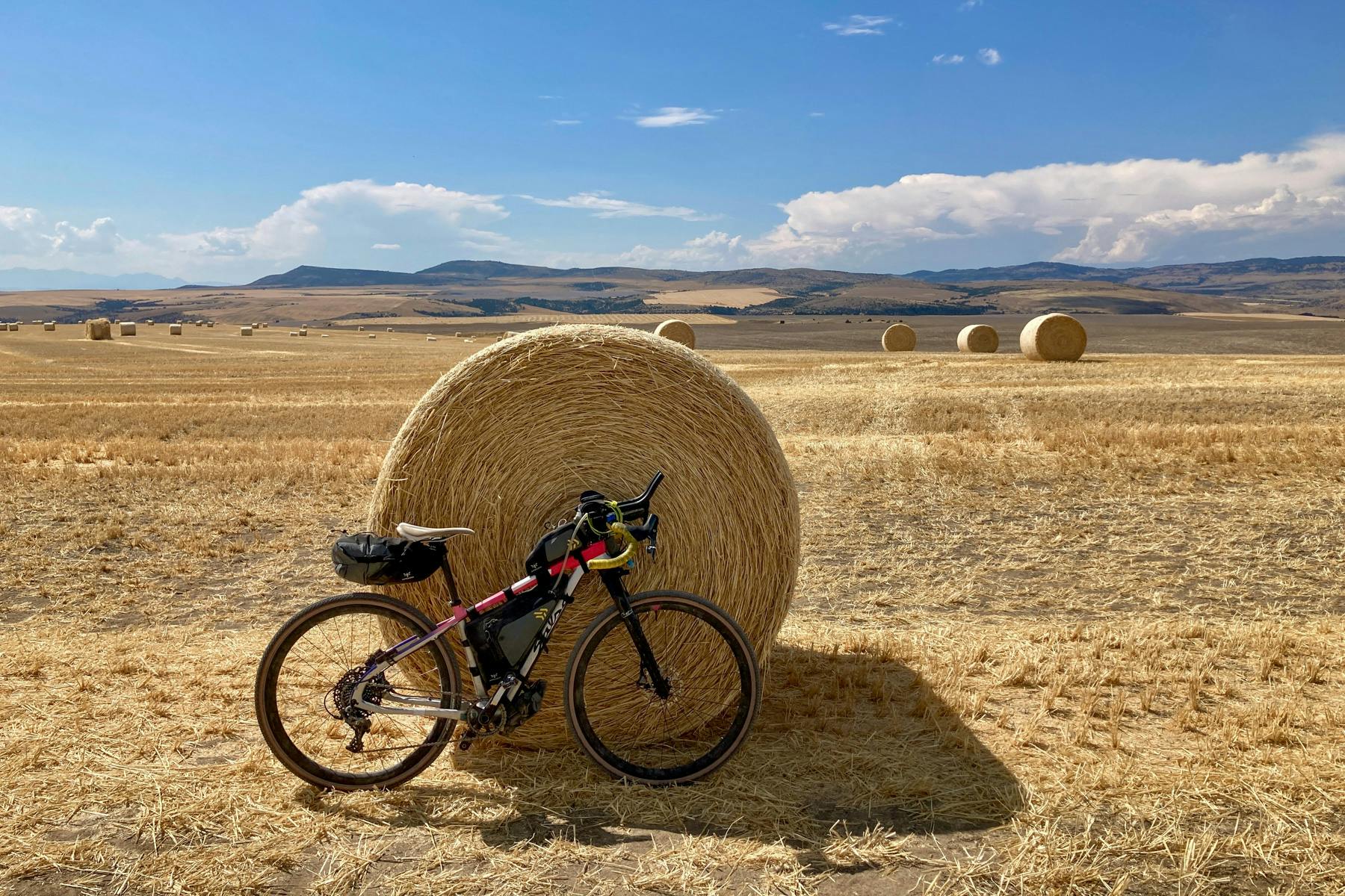 bike near hay