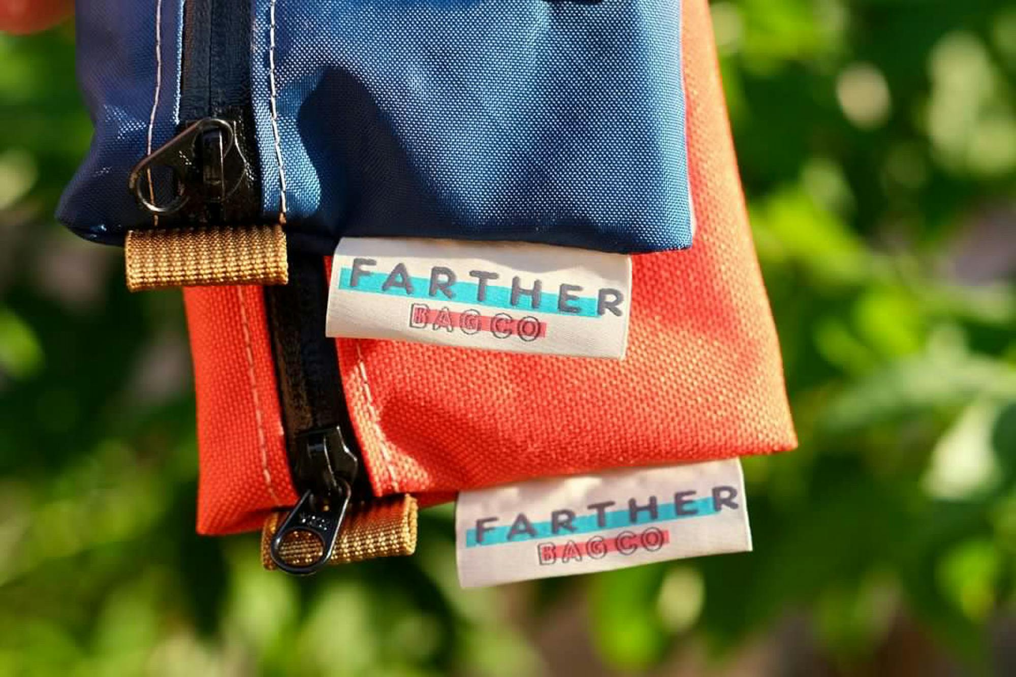 blue red trail purses