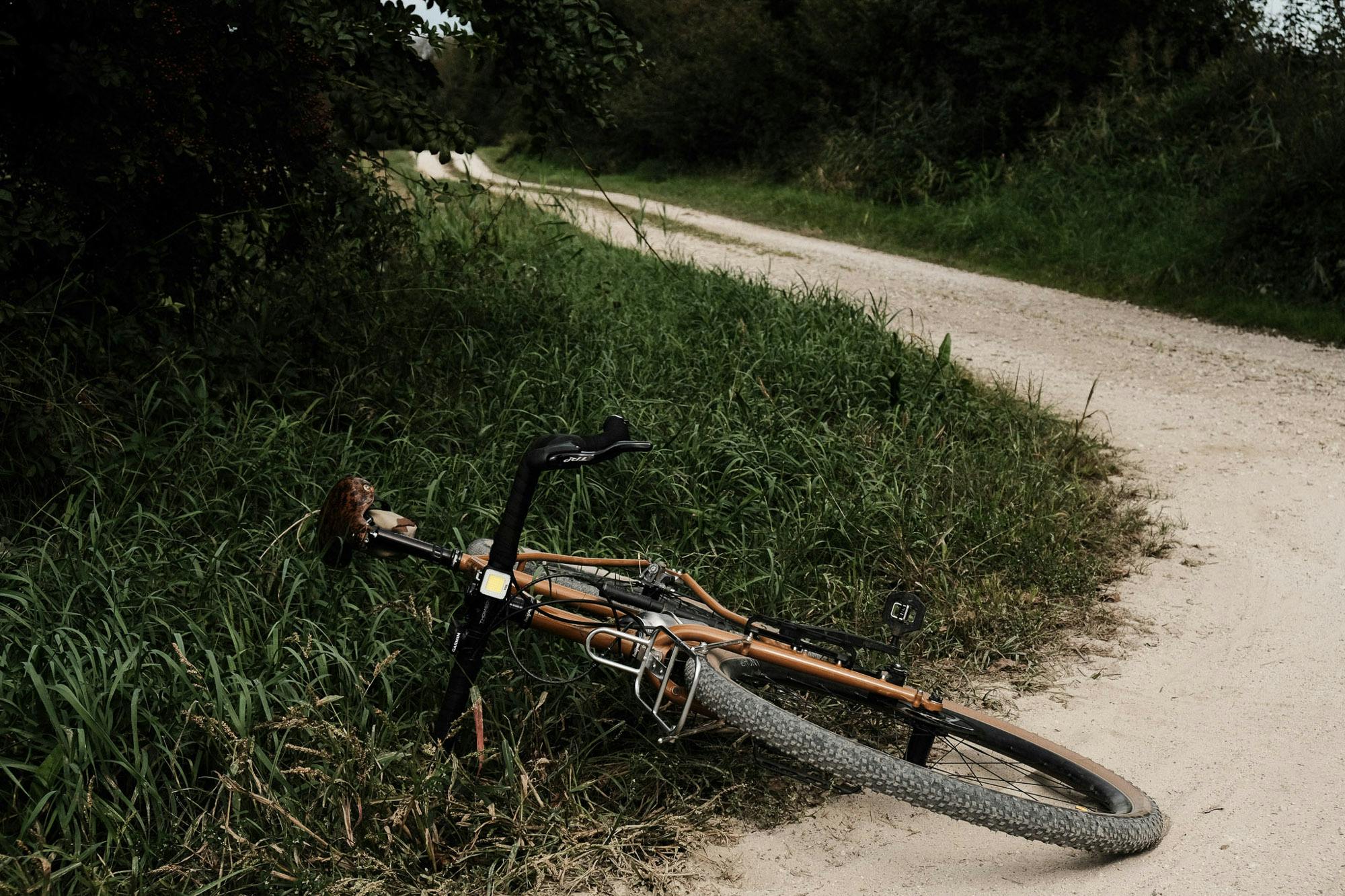 gravel bike on road