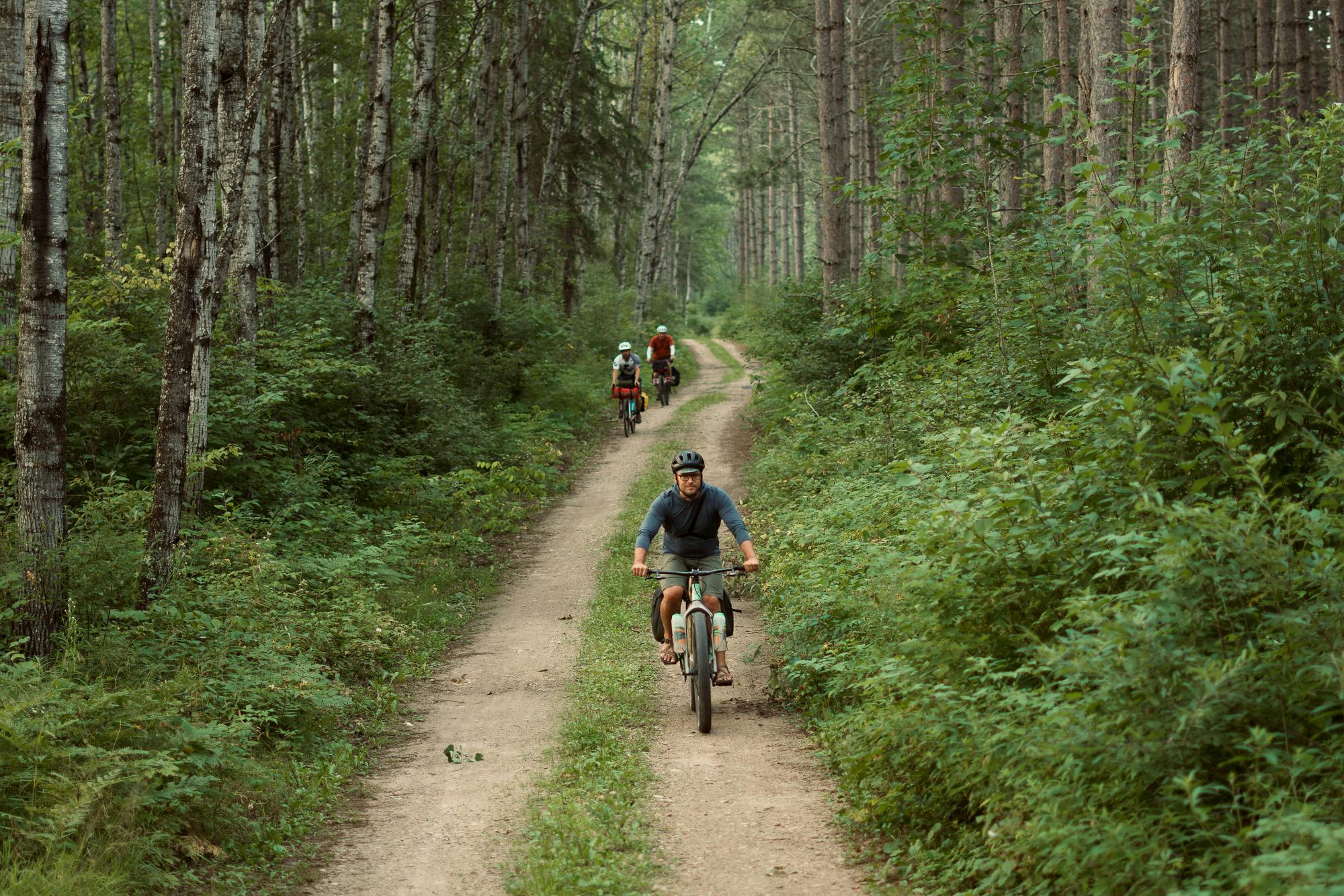 Riding the Itasca Bikepacking route.