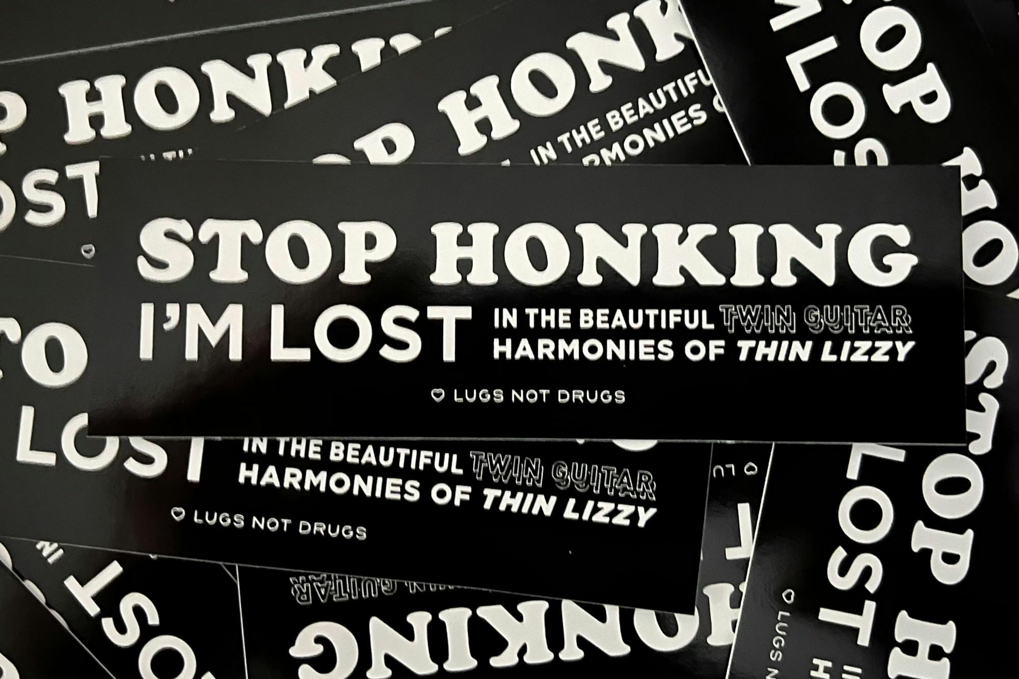 Stop Honking stickers.