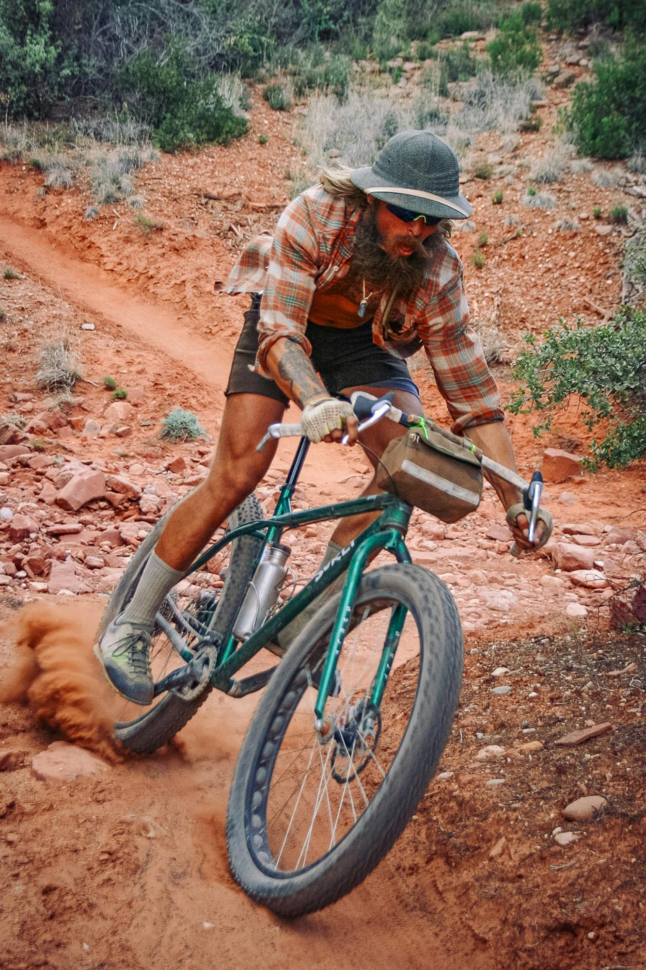Ronnie shredding on his old Surly Krampus.