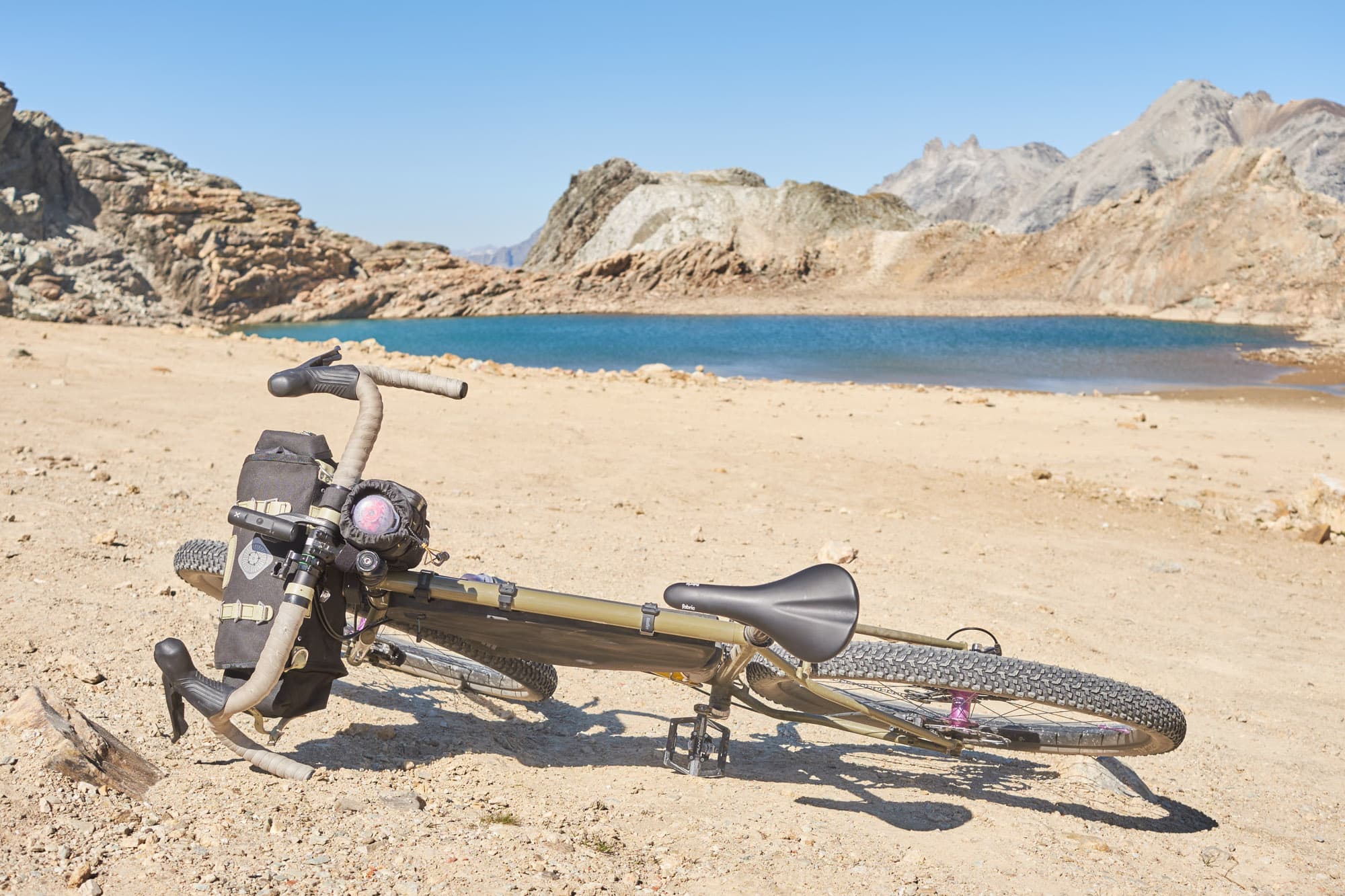 Near a highland lake in the Italian Alps.