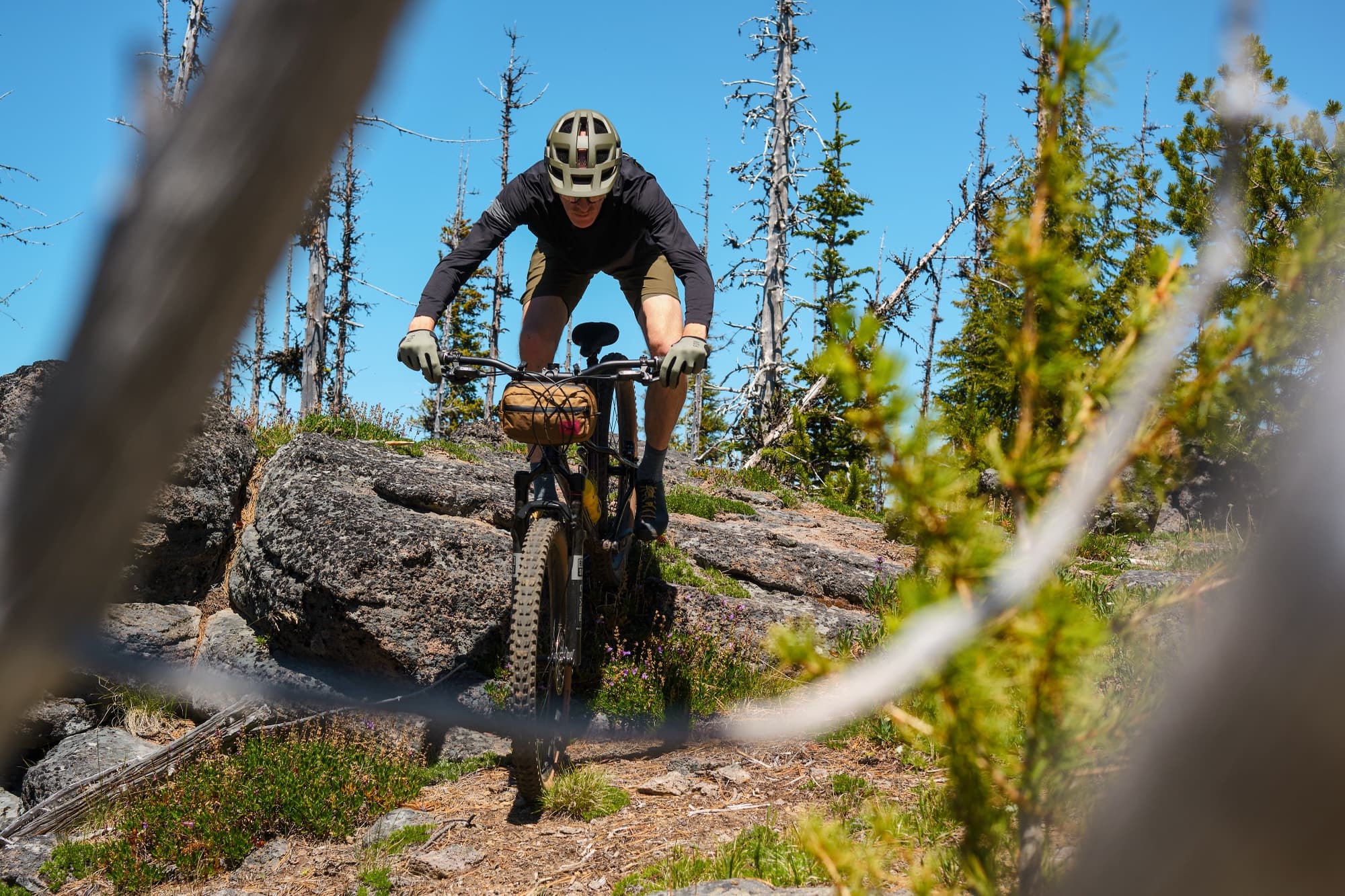Threading between the boulders at speed