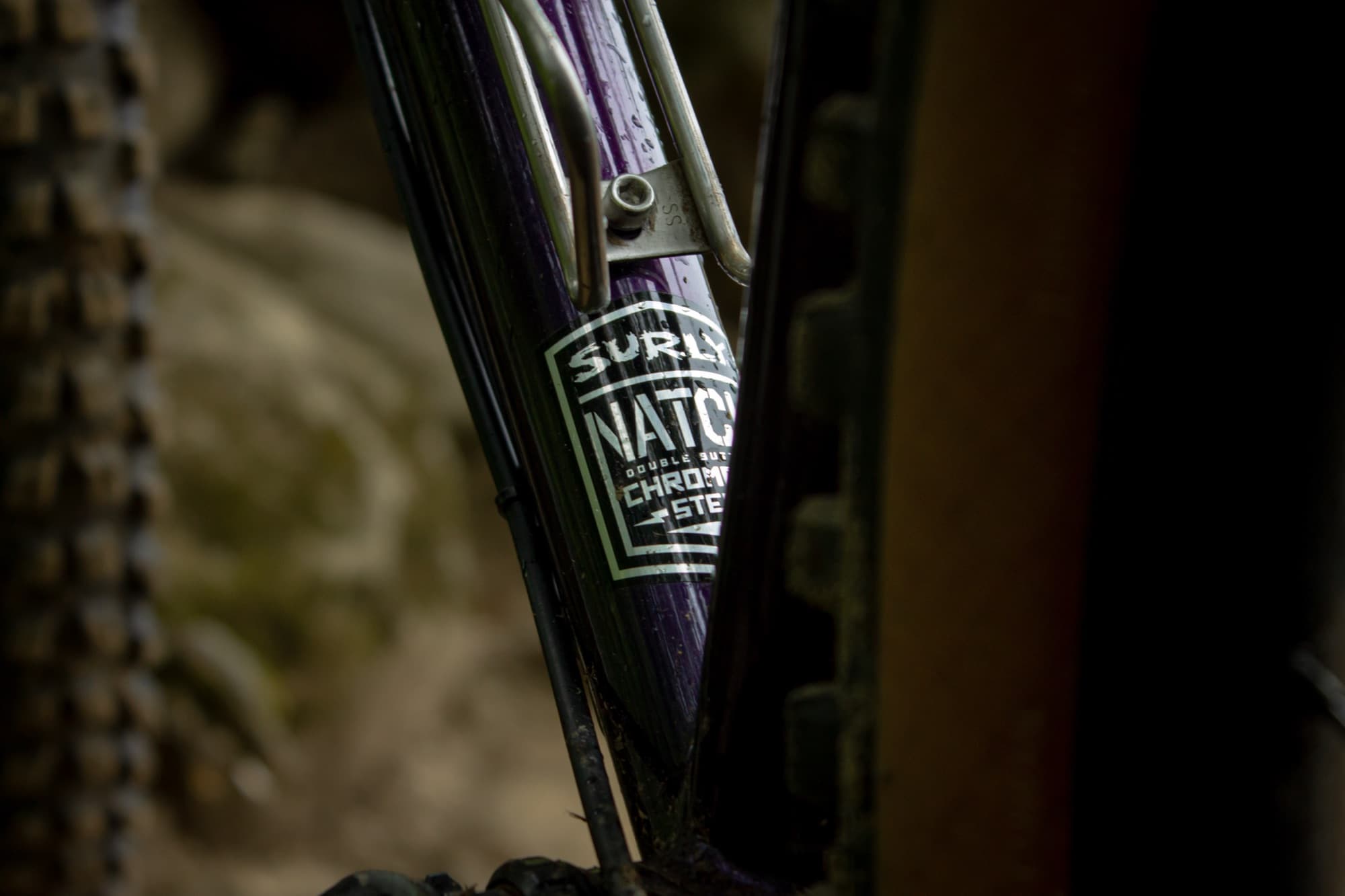 The Natch chromoly badge on the seat tube