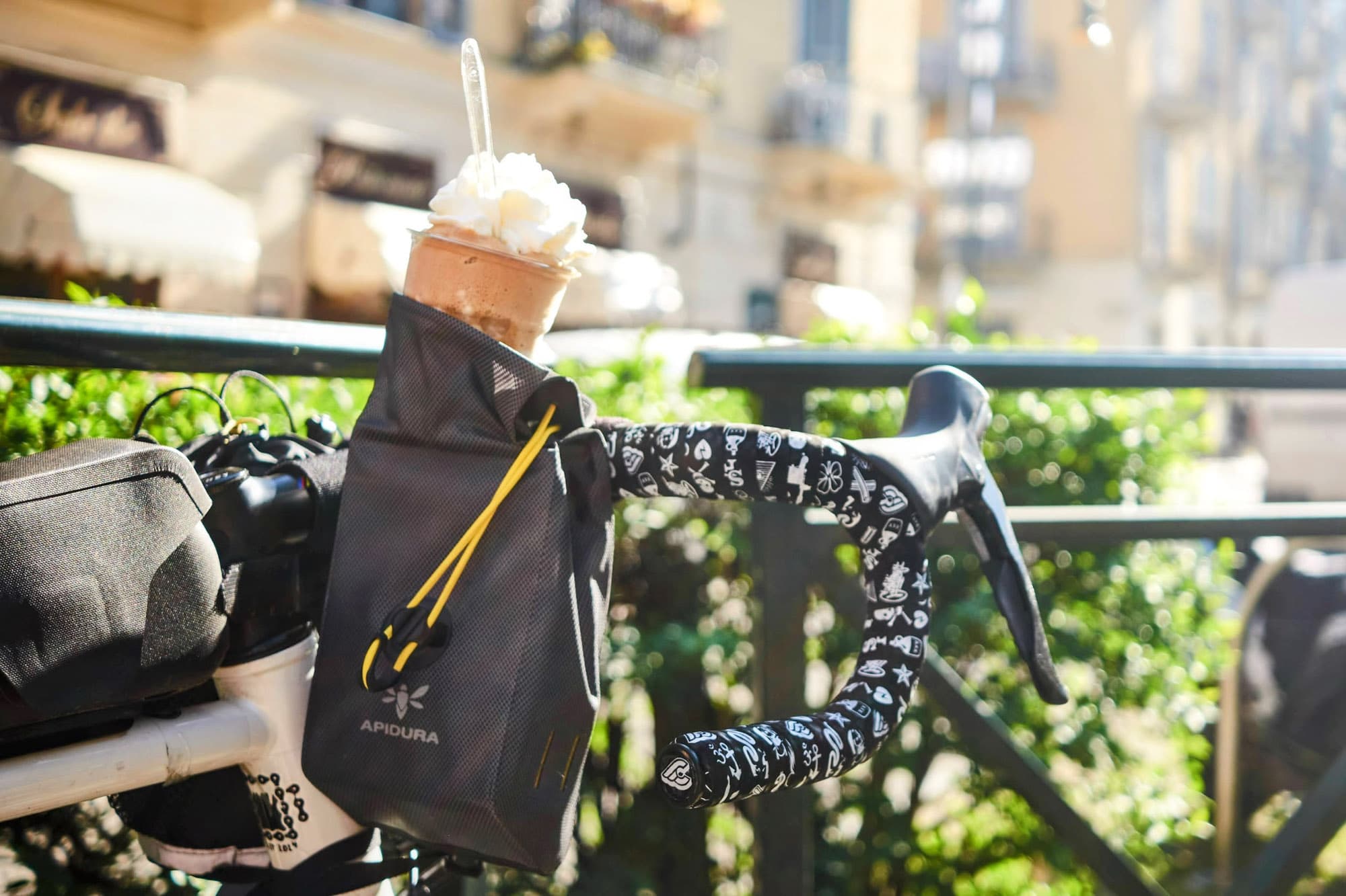 An Italian Granita in a bike bag.