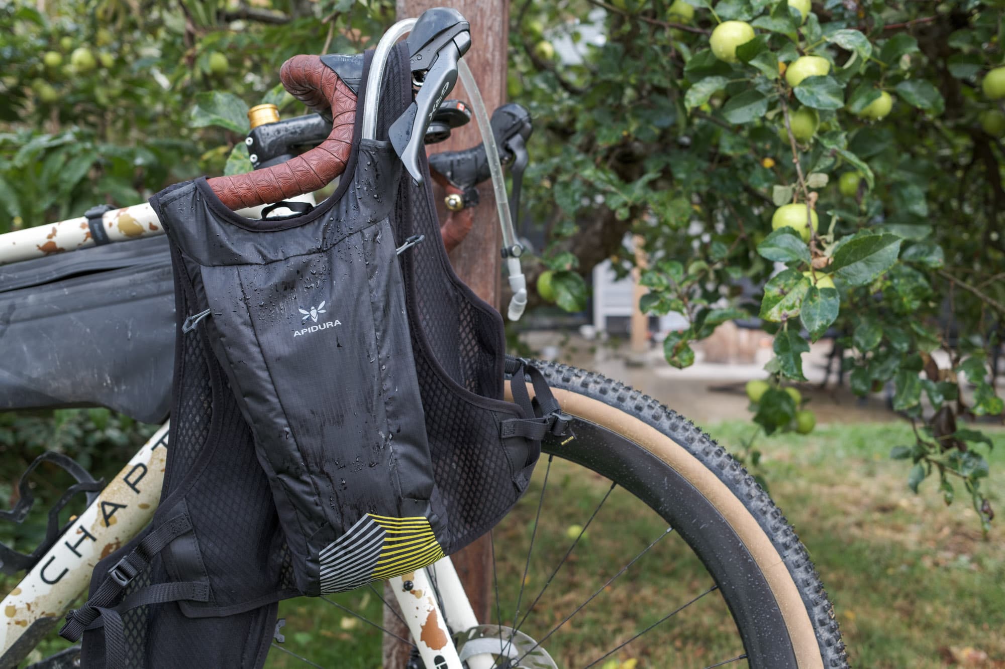 The Apidura Racing Hydration Vest on a Chapter 2 bike.