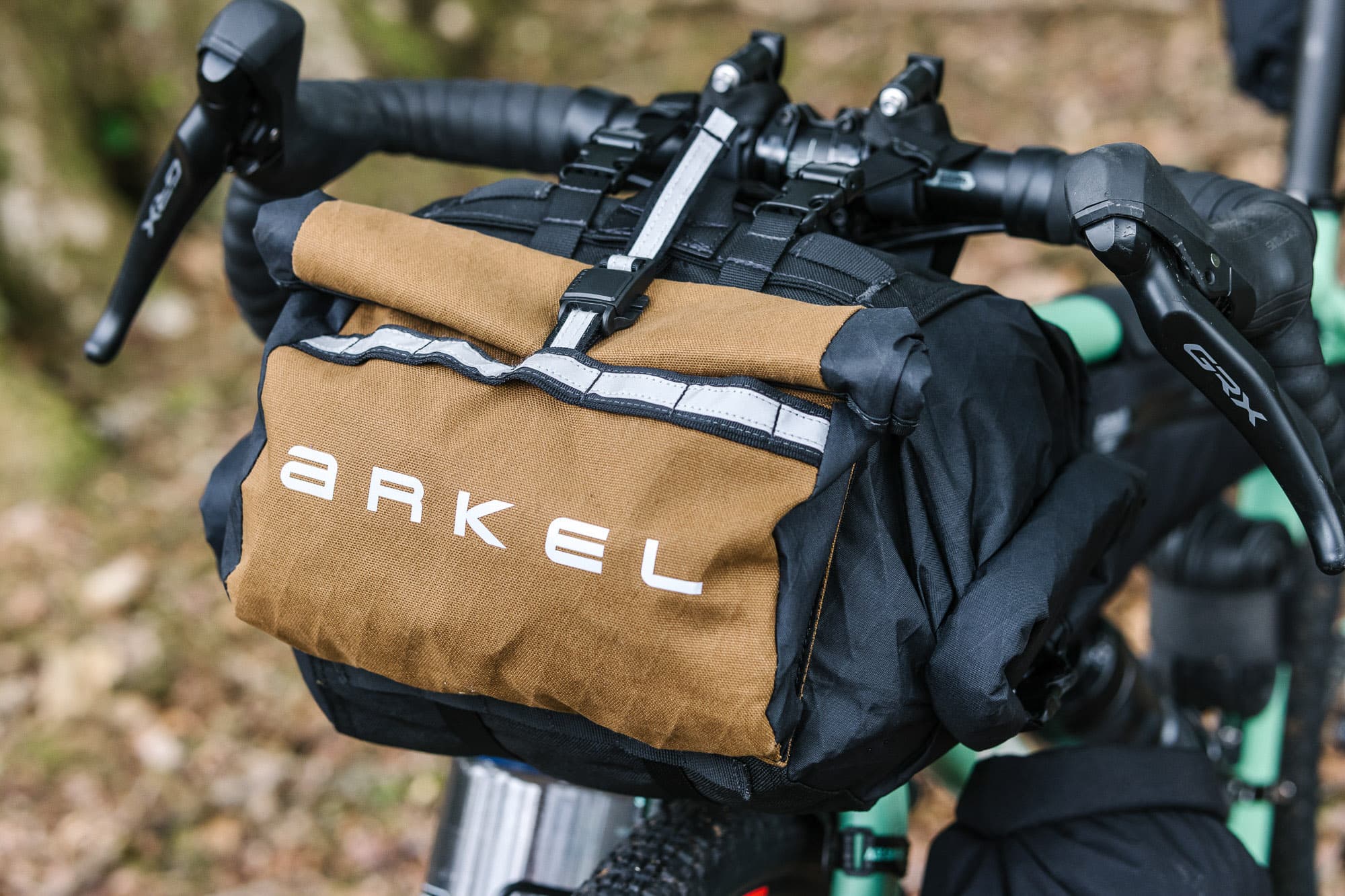 Front view of the Arkel Rollpacker Front bag.