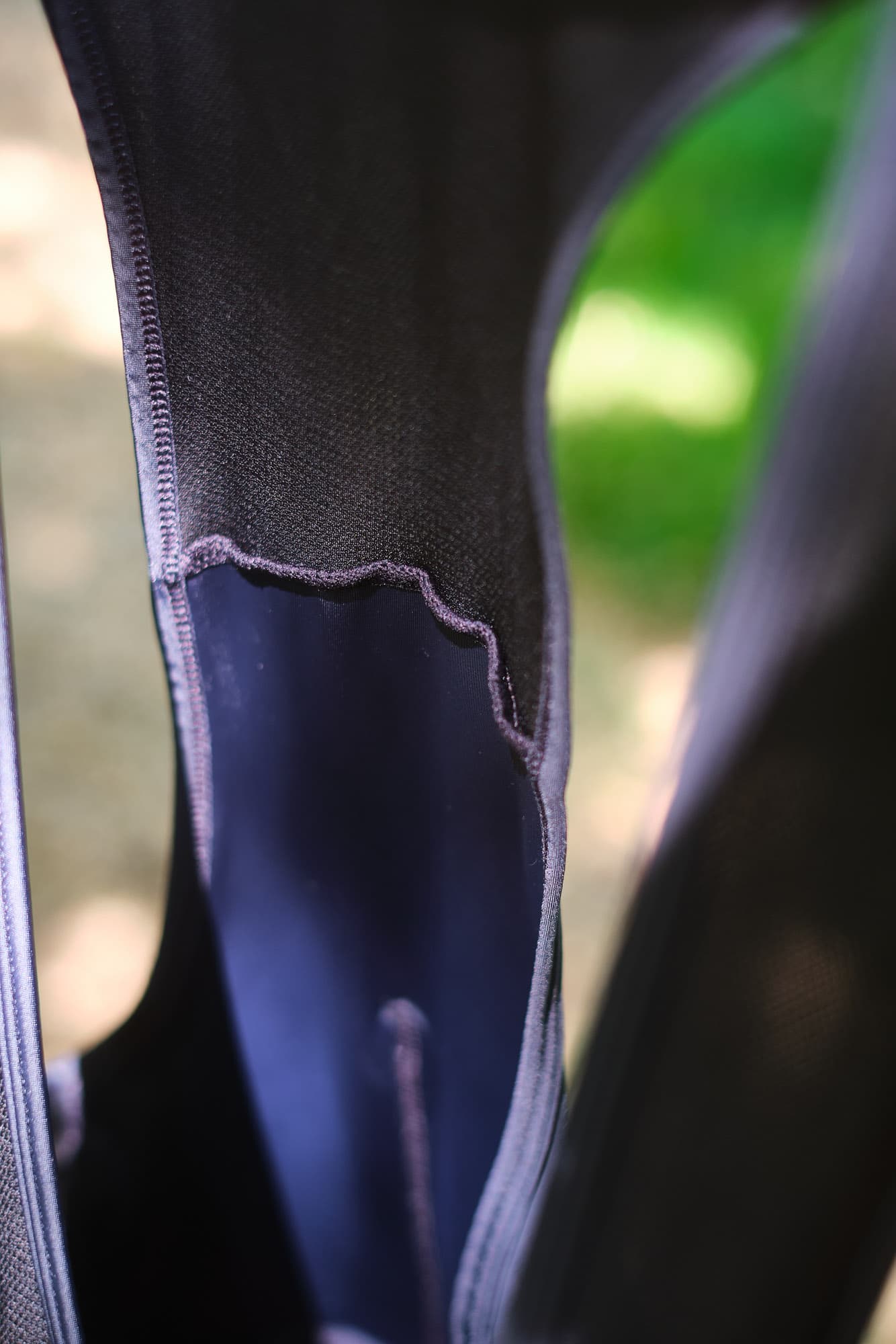 The Black Bibs stitching.