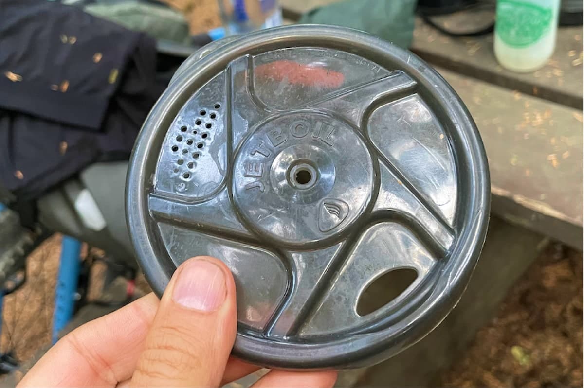 Jetboil Flash pasta strainer