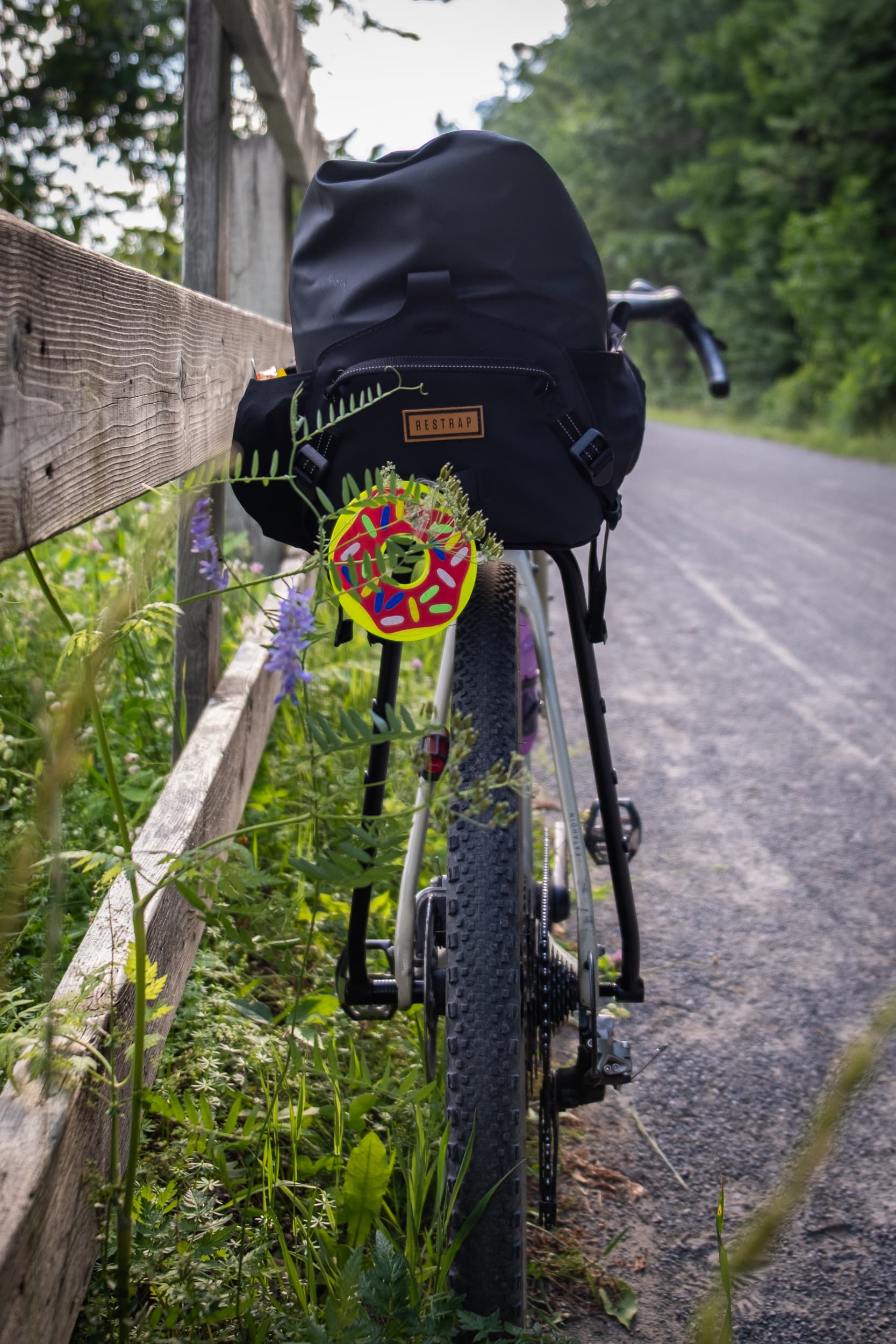 Switch Top Bag rolled and strapped shut.