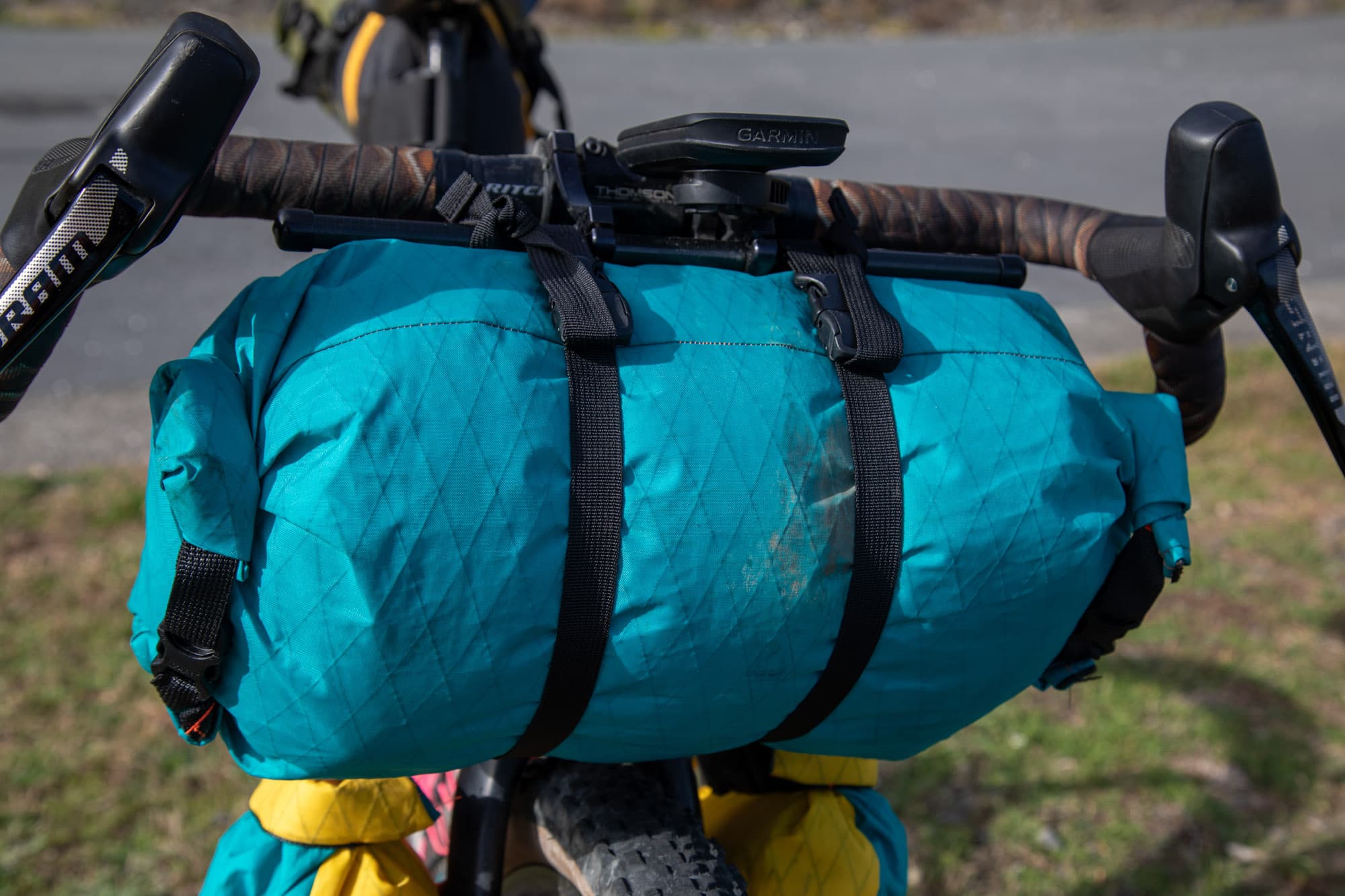 Matties dry bag in the harness.