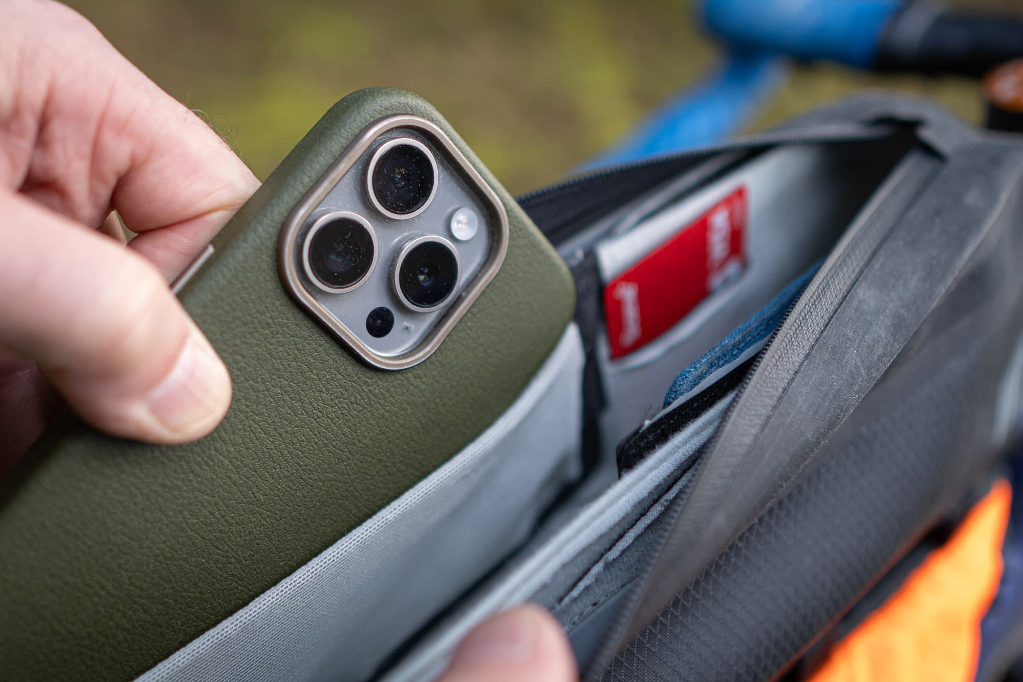 A phone pocket.