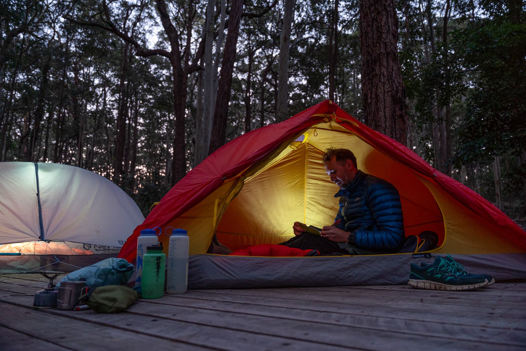 Mont Moondance tent in wet weather