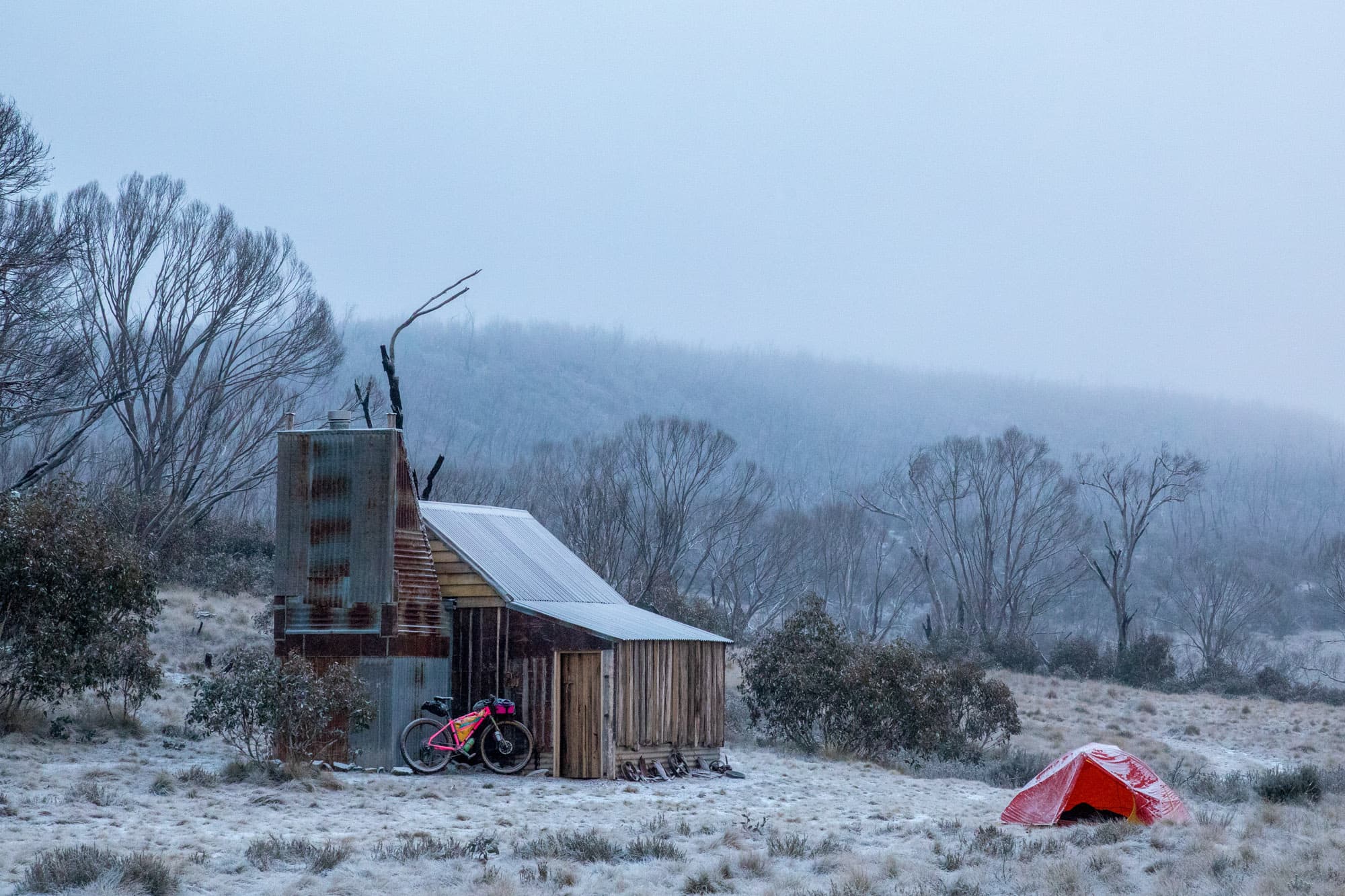 Interior view of Mont tent
