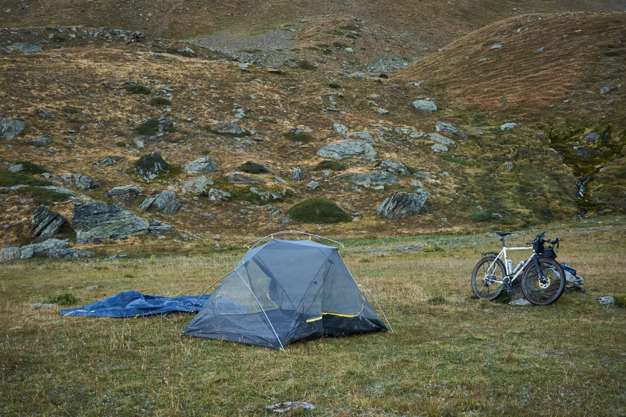 Close-up of twin vestibules