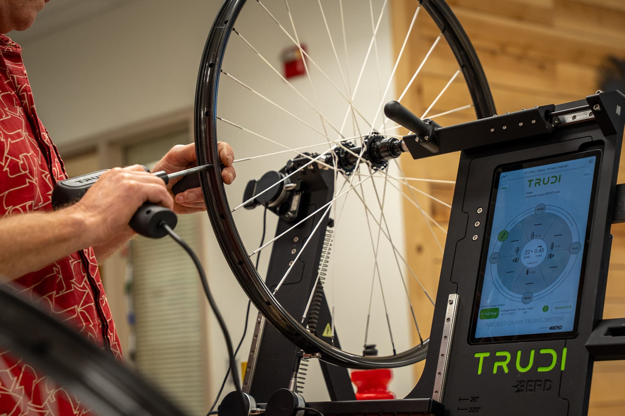 Wheel truing at Berd.