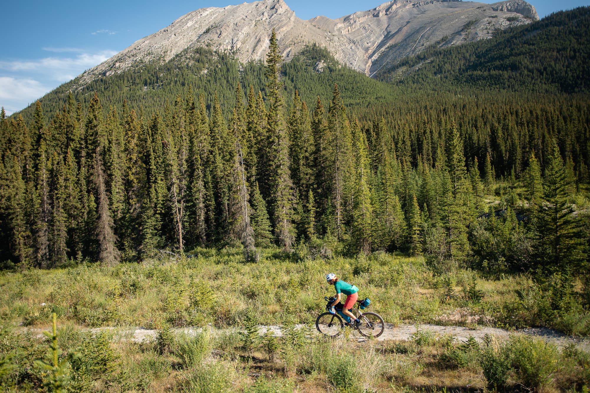 A racer rips the trail.