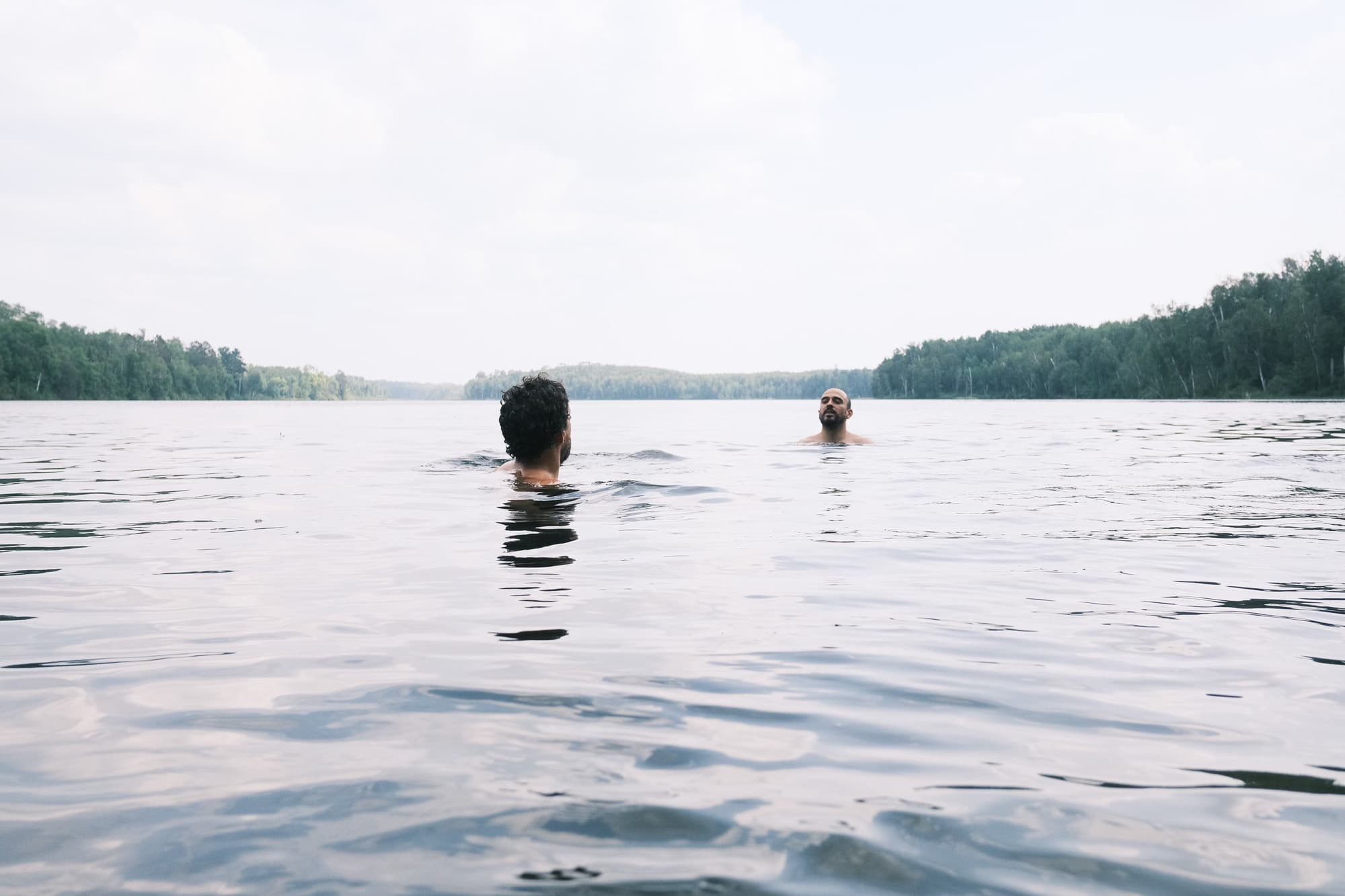 A cool dip after a hot day.