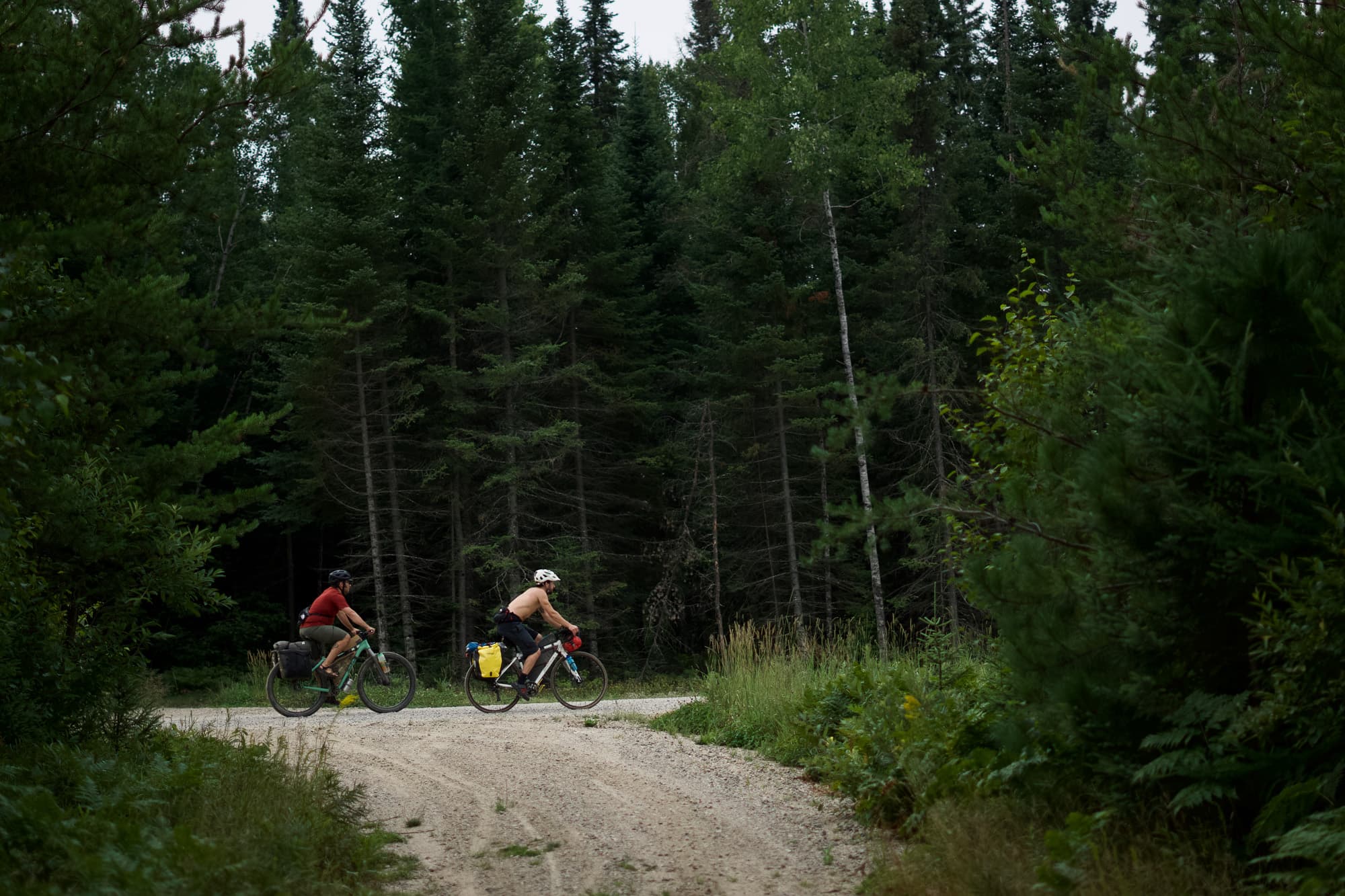 Friends on a bikepacking trip in Minnesota.