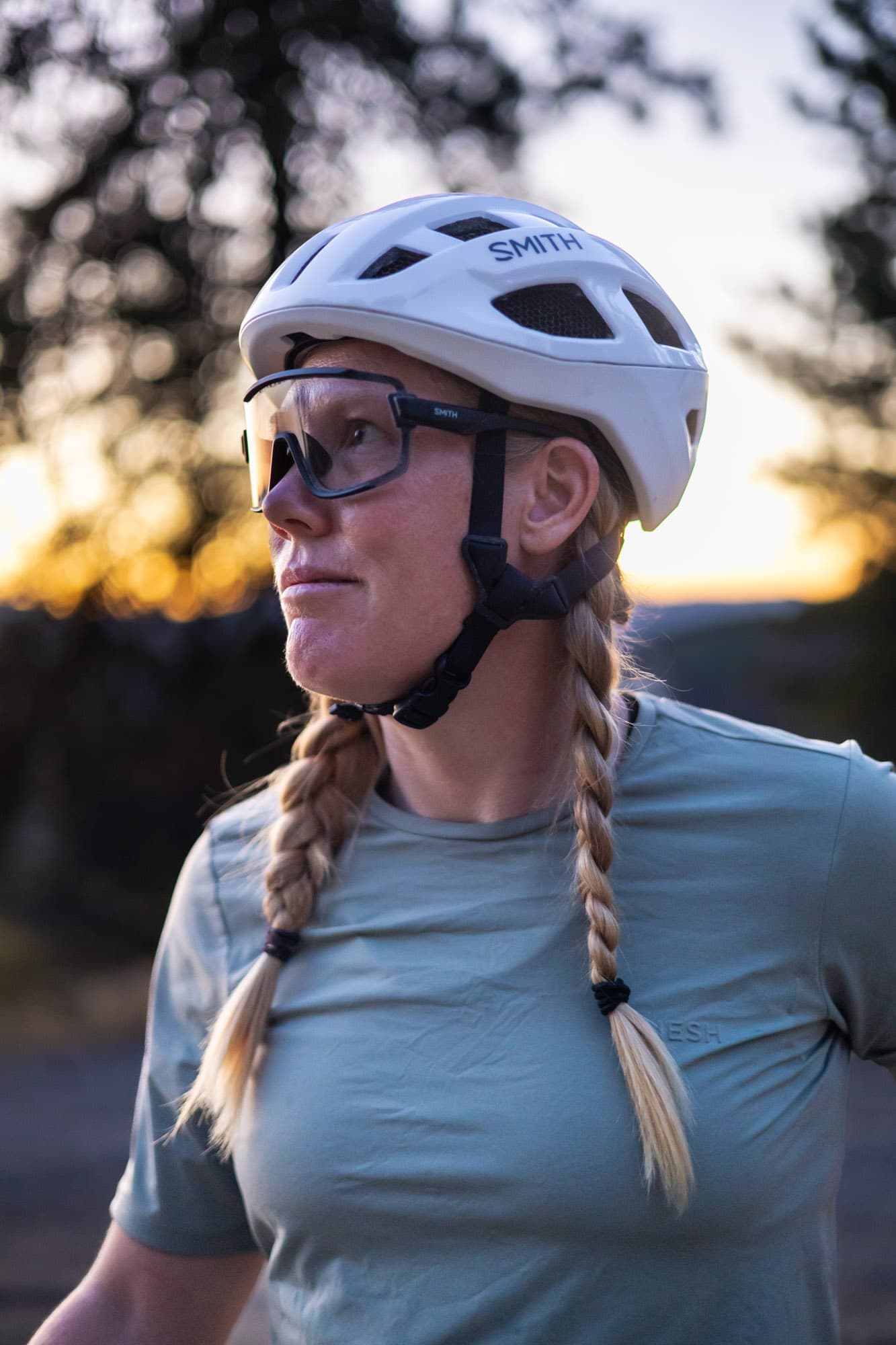 A portrait of Meaghan at sunset.