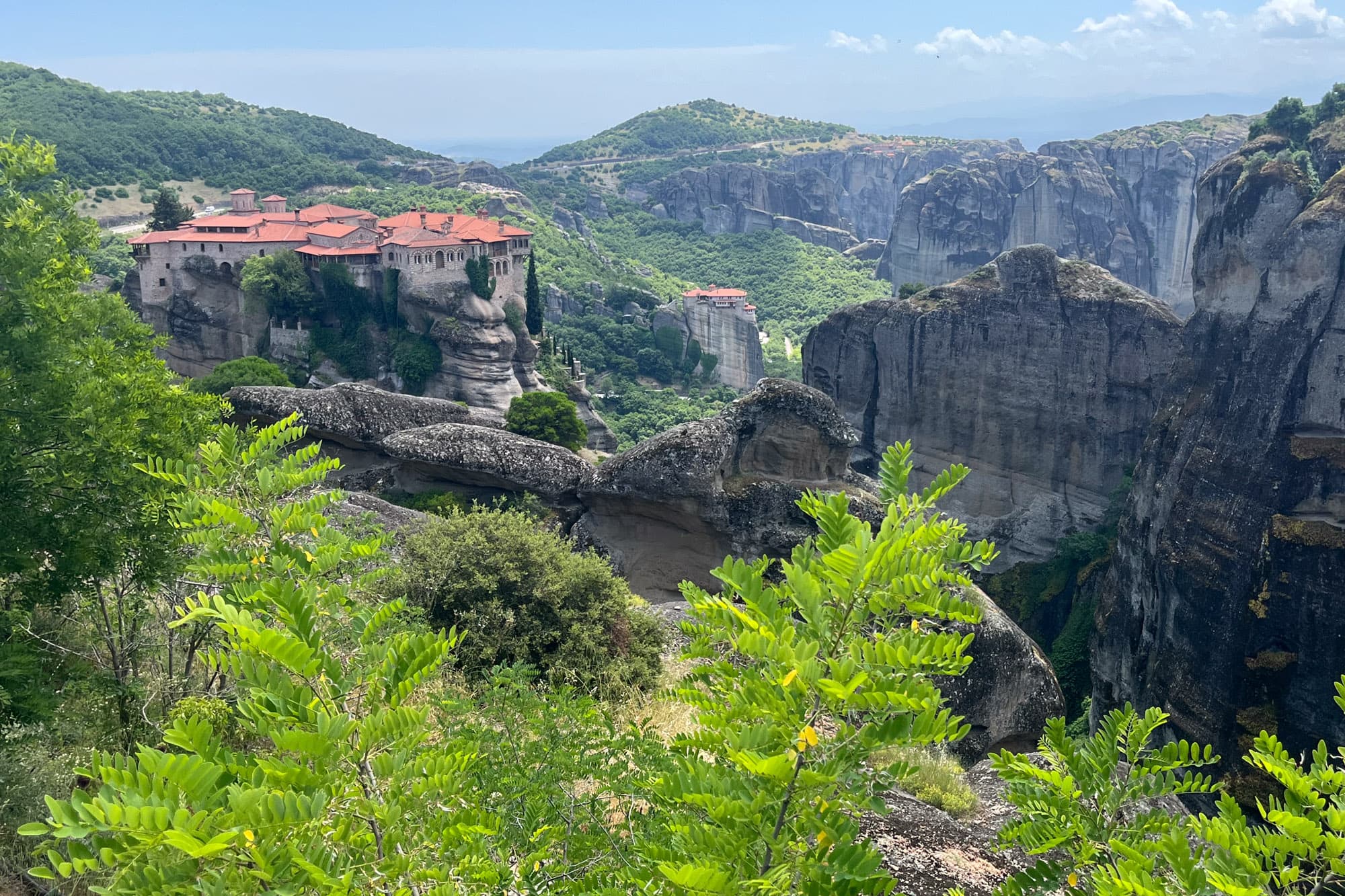 Amazing granite cliffs in Greece.