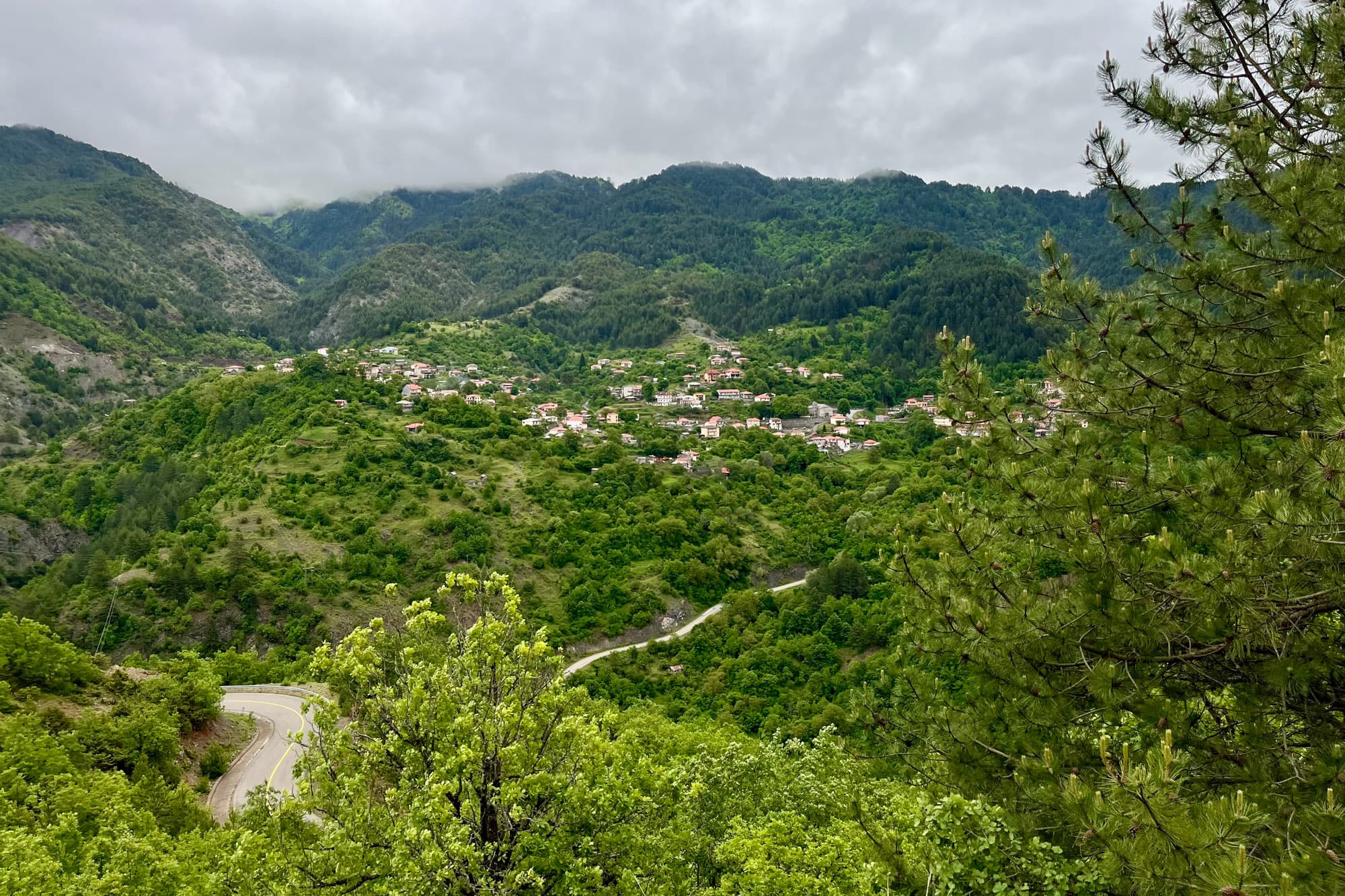 A greek mountain village.