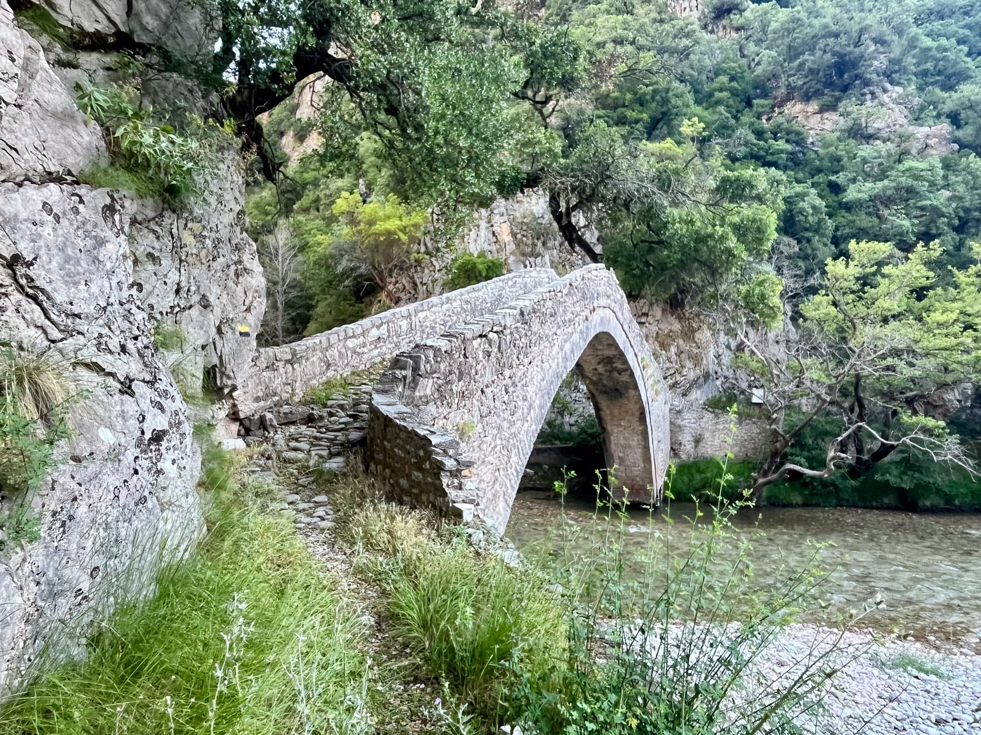 An anceint bridge in Greece.