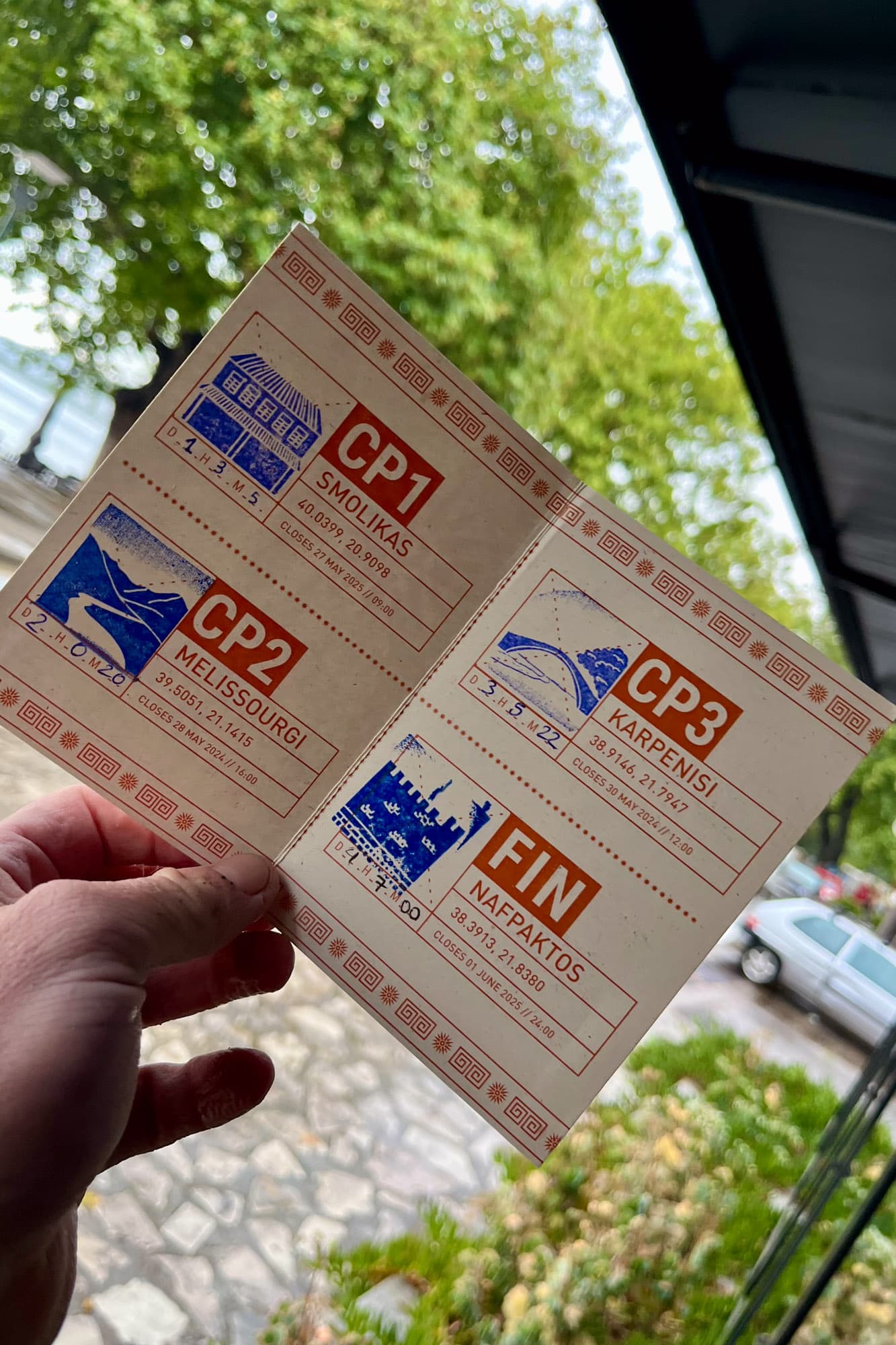 Check-in stamps, stamped!