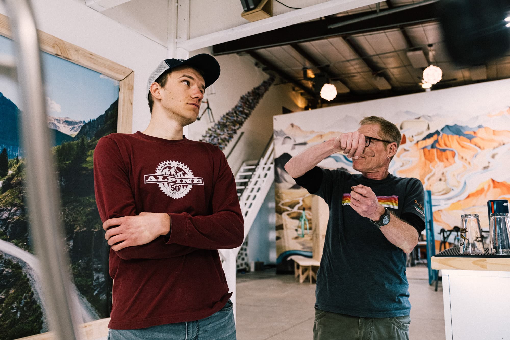 The team discusses design.