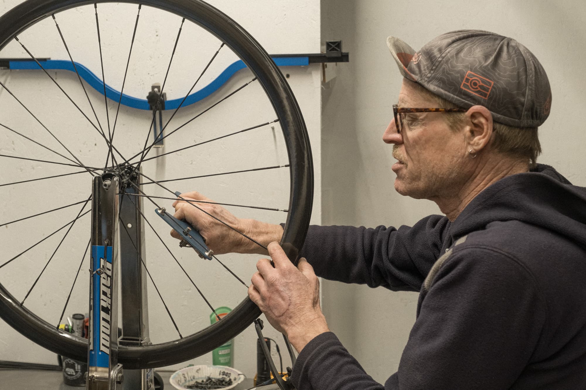 Truing that wheel.