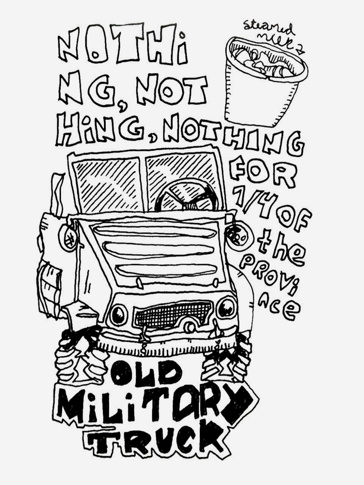 Old military truck illustration.