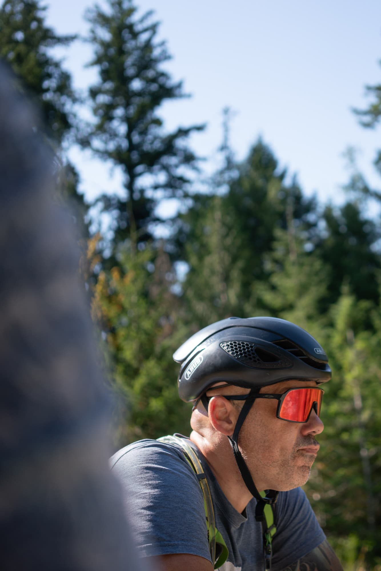 Riding with Keith.