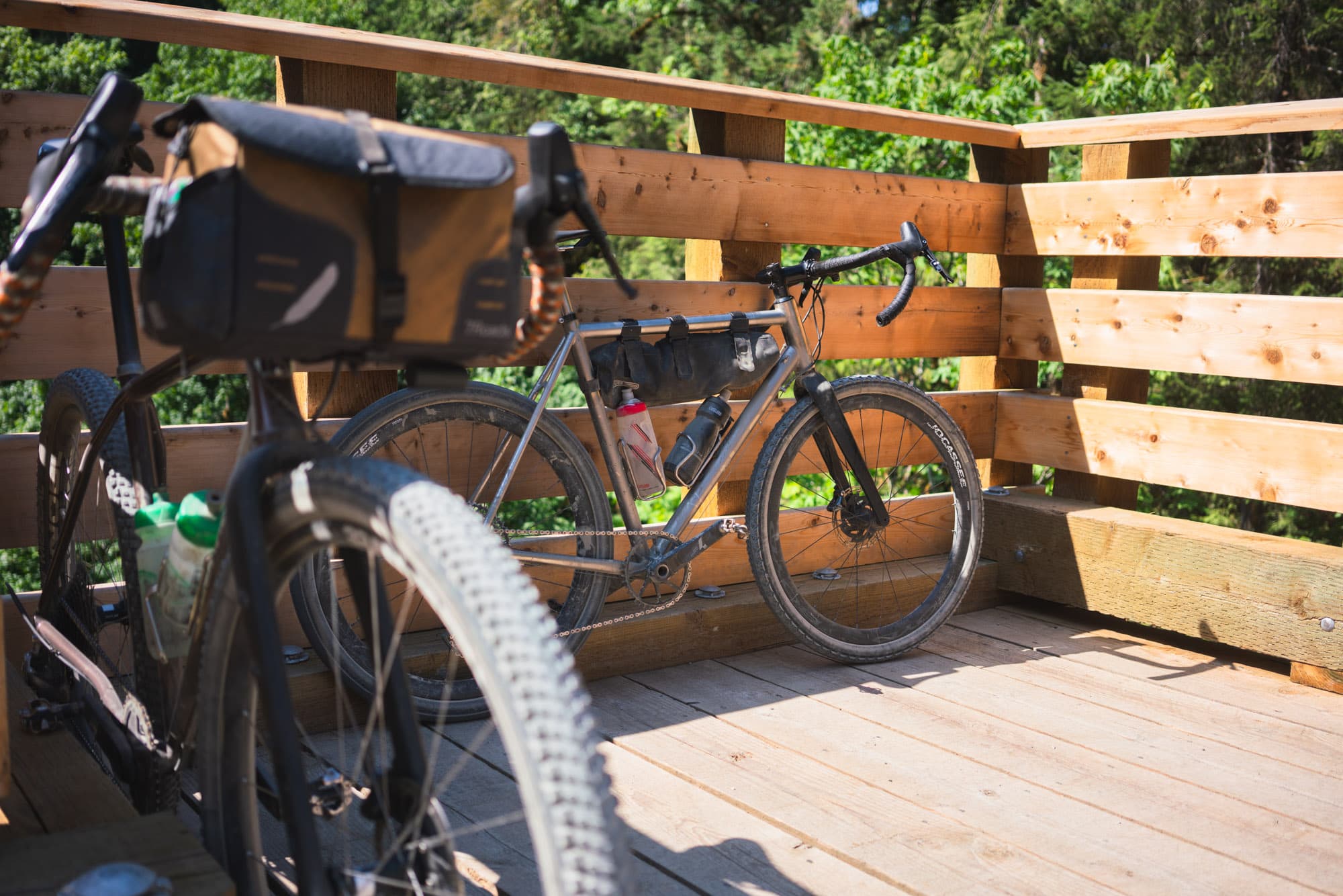 The bikes take a rest.