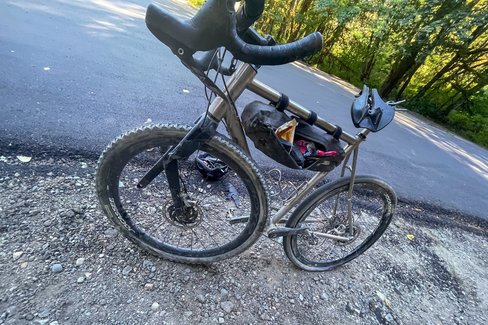 Keiths crushed No. 22 bike.