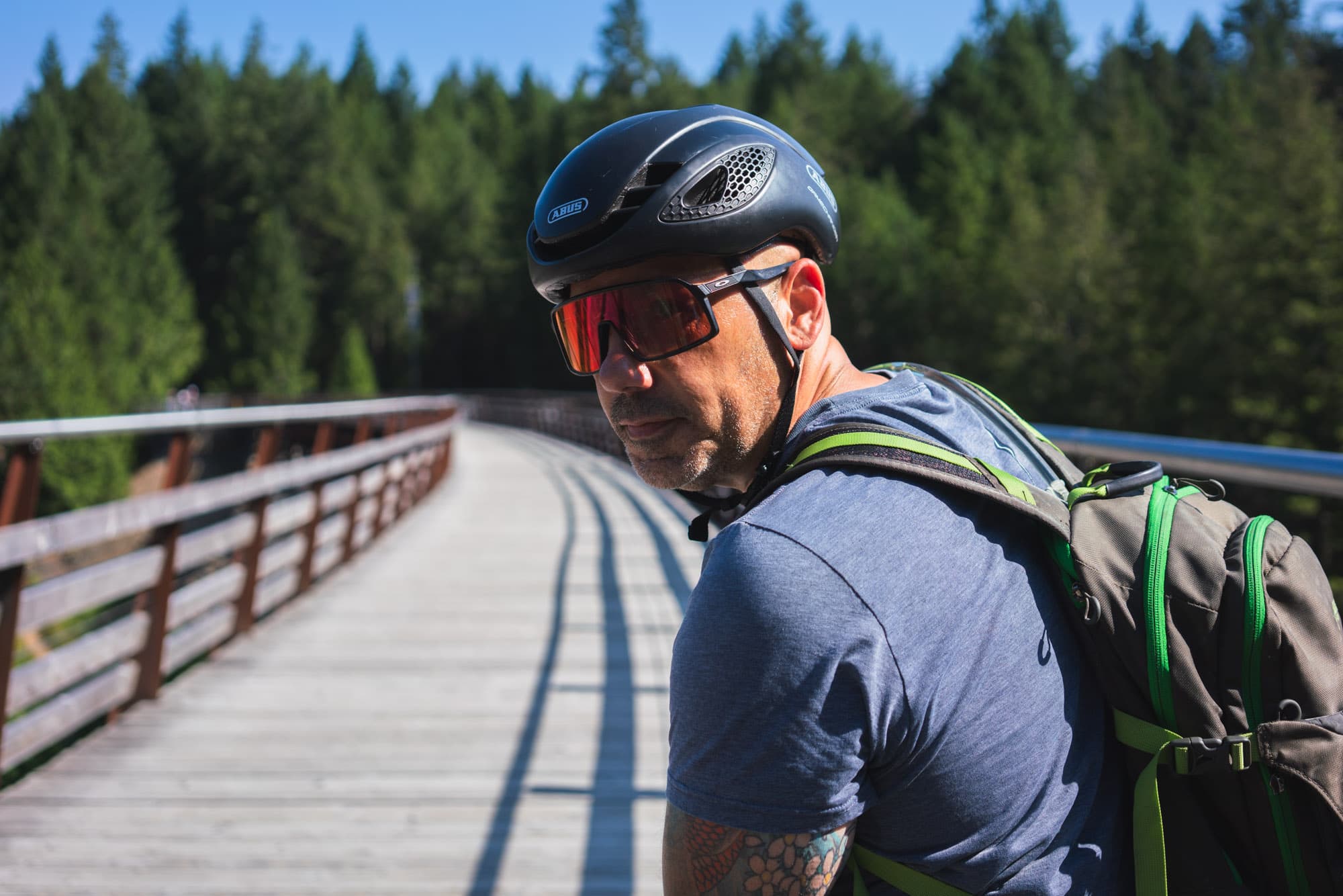 Keith on Kinsol Trestle.